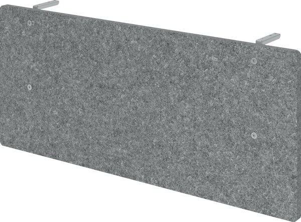 Sichtblende SIA12, 1195 x 500 x 25 mm, für Tischlänge 1200 mm , Filzoptik,meliertgrau
