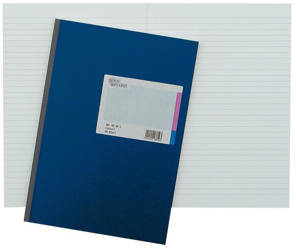 Kladde DIN A4, holzfrei, 96 Blatt, liniert, blauer Einband