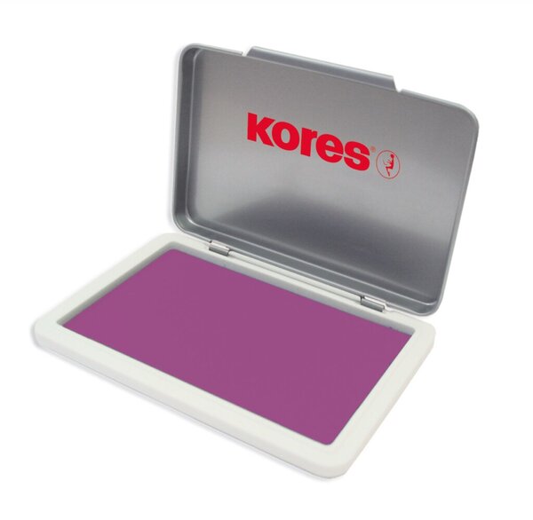 Stempelkissen 7 x 11 cm, violett getränkt, Metallgehäuse