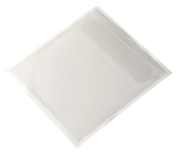 Selbstklebetaschen Pocketfix CD, 127 x 127 mm, selbstklebend, Verschlussklappe, 10 Stück, transparent