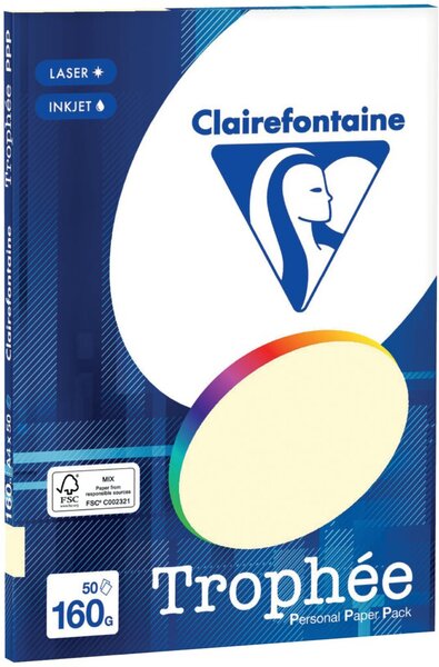 Kopierpapier Farbiges Papier, DIN A4, 160g/qm, 50 Blatt, sand
