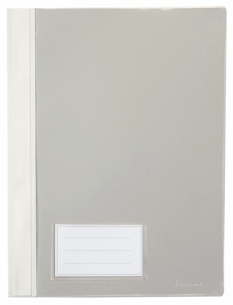Schnellhefter, DIN A4, Einsteckfach, transparenter Deckel, PVC-Folie, 230 x 315 mm, weiß