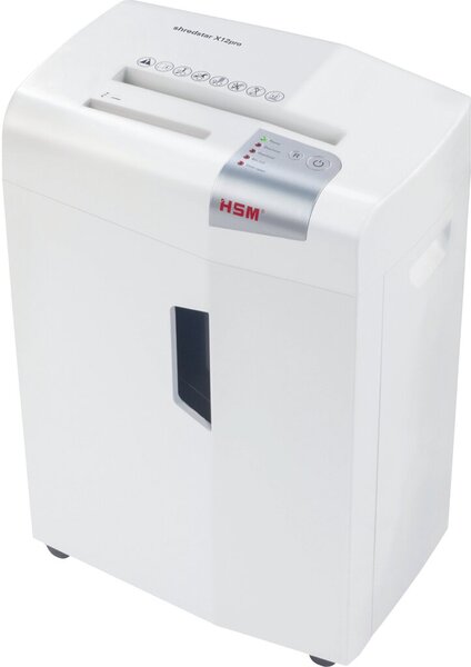 Aktenvernichter shredstar X12pro, 2 x 15 mm Partikelschnitt, Sicherheitsstufe P-5, Leistung 12 Blatt, Auffangvolumen 23 Liter