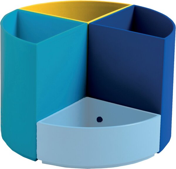 Stifteköcher Bee Blue, 4-teilig, mehrfarbig, modulierbar, 2 verschiedene Höhen