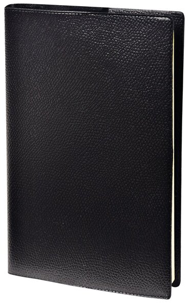 Wochenkalender MINISTER Prestige, 16 x 24 cm, 1 Woche/2 Seiten Spaltenansicht, Impala, schwarz