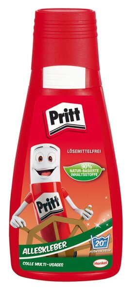Alleskleber Mr Pritt, 100g Flasche, ohne Lösungsmittel, auswaschbar, Punkt-,Strich- und Flächenkleben