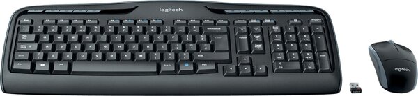 Tastatur-Maus-Set MK330, kabellos, USB-Empfänger, leise Tasten, Auflösung: 1.000 dpi, für Windows XP, Vista, Windwos 7/8/10 und höher, Chrome OS, schwarz