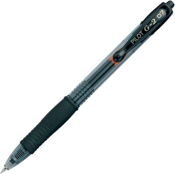 Gelschreiber G2, Strichstärke 0,4 mm, Schreibfarbe schwarz, Schaftfarbe farblos