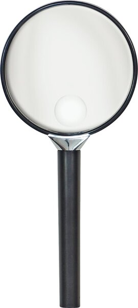Leseglas / Lupe Serie CLASSIC VISION Ø 65 mm, Vergrößerung: 2 x / integrierte Linse Ø 16 mm (4 x), schwarz