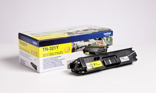 Toner TN-321Y, für Brother Drucker, ca. 1.500 Seiten, gelb
