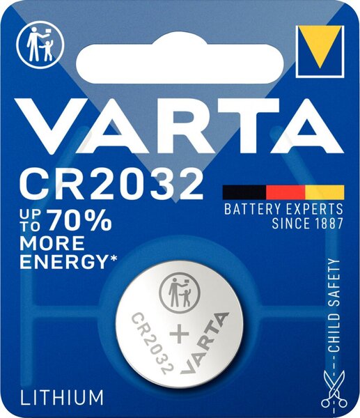 Knopfzelle, Lithium, Professional Electronics, CR2032, 3V, 1er Blister