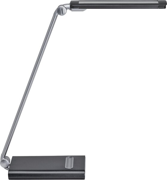 LED-Tischleuchte MAULpure, schwarz/silber, Standfuß, tageslichtweiß, Energieeffizienzklasse E, Lebensdauer Leuchtmittel 20.000 Stunden, dimmbar