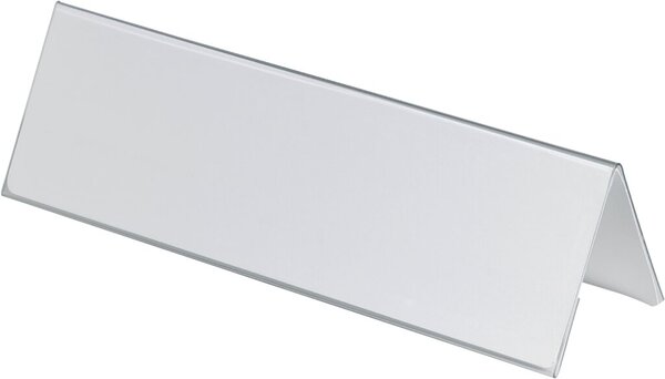Tischnamensschild, 105/210 x 297 mm, transparent, Kunststoff, mit Einsteckschild, Packung à 25 Stück