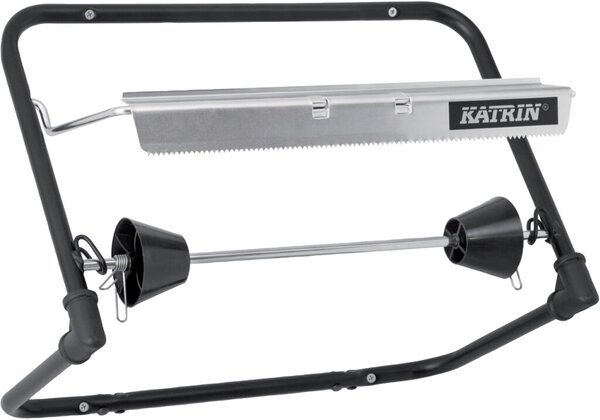 Putztuchspender Wandhalter, schwarz, Metall, für Rollen bis 40 cm, 375 x 500 x 265 mm