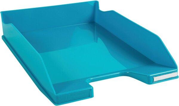 Briefkorb BEE BLUE, DIN A4/C4, Beschriftungsschild, türkis