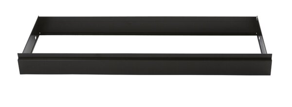 Fachboden mit Lateralhängevorrichtung für EuroTambour, 27 x 872 x 380 mm, schwarz