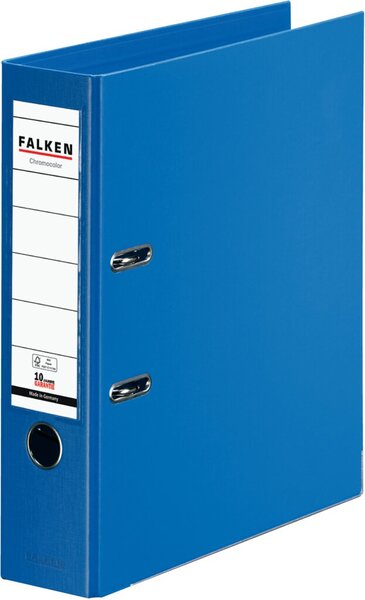 Ordner Chromocolor, DIN A4, PP, 80 mm, breit, auswechselbares Rückenschild, blau