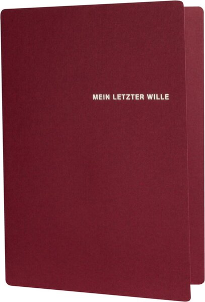Mappe "Mein letzter Wille", 225 x 310 mm