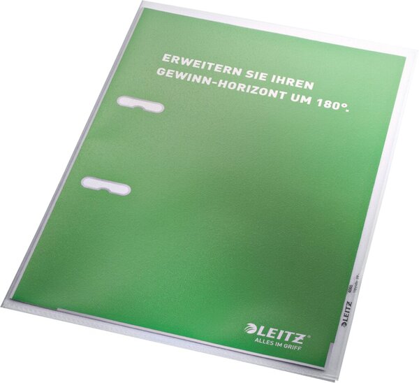 Sichthülle, DIN A4, grün, PP-Folie, 13 my, Oberfläche genarbt, oben/rechts offen, dokumentenecht, 100 Stück
