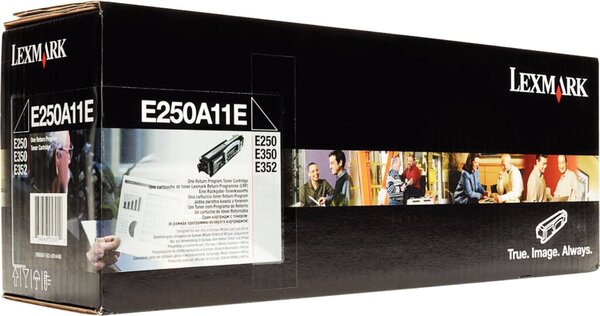 Rückgabe-Druckkassette 0E250A11E, für Lexmark Drucker, ca. 3.500 Seiten, schwarz