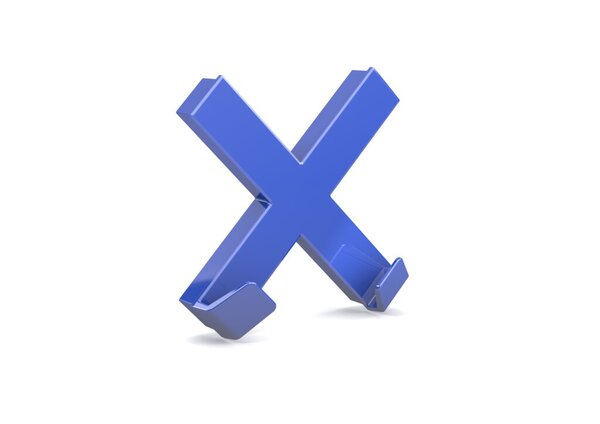 Magnet Cross XL Megadym, 90 x 90 mm, mit 2 Haken, Haltkraft 3,4kg, blau