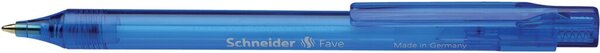 Kugelschreiber Fave, Schaft transluzent blau, Kunststoff, Mine M, blau
