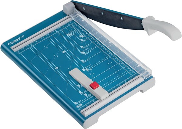 Hebelschneidemaschine 533, für DIN A4, Schnittleistung: 15 Blatt, Schnittlänge: 340 mm, Außenmaß: 443 x 285 mm, blau