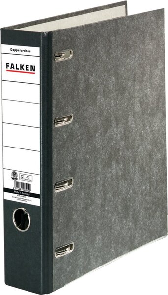 Doppel-Schlitzordner, DIN A4, Wolkenmarmor, Rückenbreite 70 mm, für die zweifache DIN A5 quer Ablage, 20 Stück