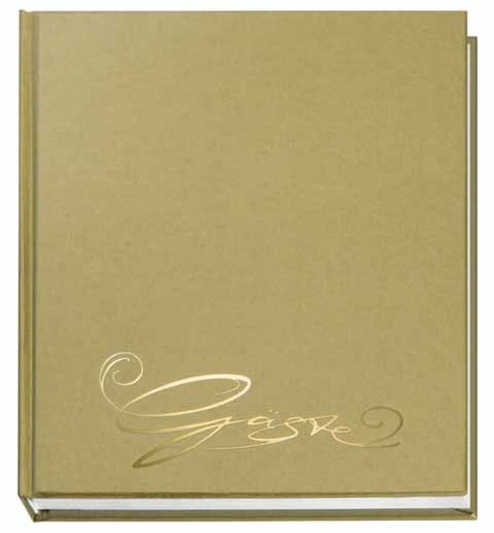 Gästebuch Classic, 205 x 240 mm, mit Farbprägung, gold