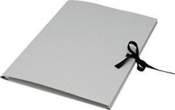 Sammelmappe, DIN A3, Graupappe, 500g/qm, Verschlussband, 3 Innenklappen, ohne Druck