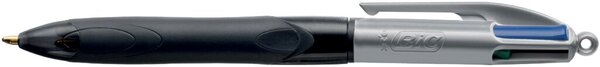 Mehrfarb-Kugelschreiber Grip Pro, Strichstärke 0,4 mm, Schaftfarbe schwarz/grau, Schreibfarben schwarz, blau, rot, grün