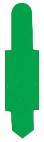 Stecksignale 15 x 55 mm, PVC, zum Einstecken in Schlitzstanzungen bei Einstellmappen, 100 Stück, hellgrün