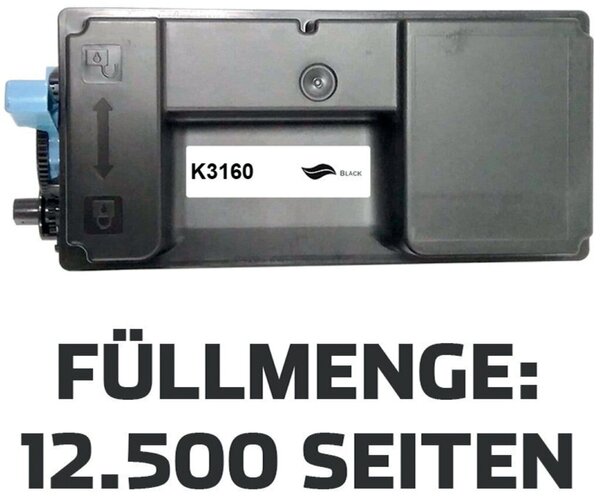 New Build Toner-Kit, ersetzt Kyocera TK-3160, ca. 12.500 Seiten, schwarz