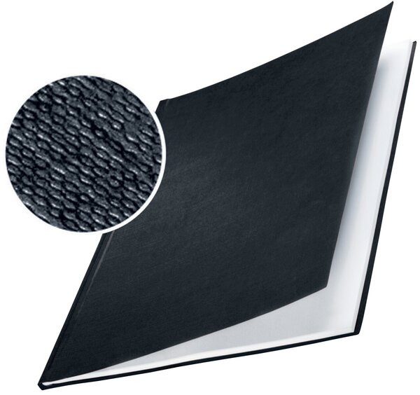 Bindemappen impressBIND Hard Cover für DIN A4, Rücken: 7,0 mm, in Leinenoptik, für 70 Blatt, Inhalt: 10 Stück, schwarz