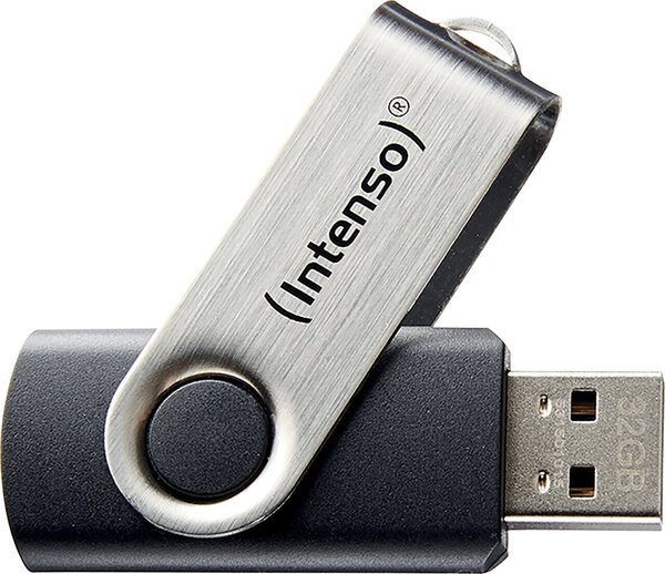 Speicherstick USB Drive 2.0, 32 GB, Basic Line, drehbarer Metallbügel zum Verschließen