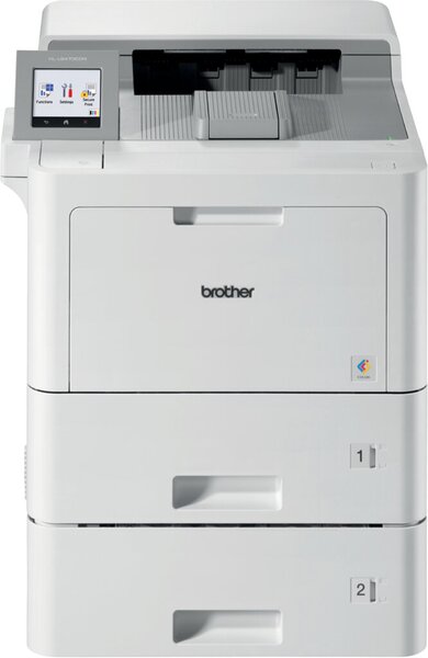 Farblaserdrucker HL-L9470CDNT, 4 separate Toner, 520 Blatt und 500 Blatt Papierkassette, 100 Blatt Multifunktionszufuhr, Auflösung bis zu 2400 x 600 dpi, LAN, USB 2.0 Hi-Speed Schnittstelle