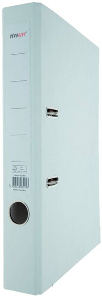Ordner, DIN A4, PP, 50 mm, schmal, auswechselbares Rückenschild, weiß