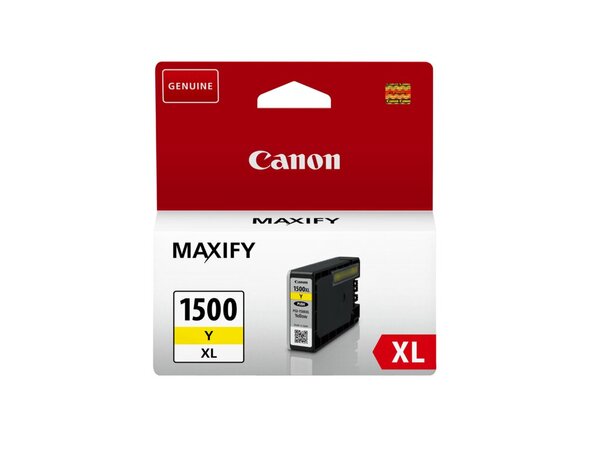 Tintenpatrone PGI-1500XLY, für Canon Drucker, ca. 900 Seiten, gelb