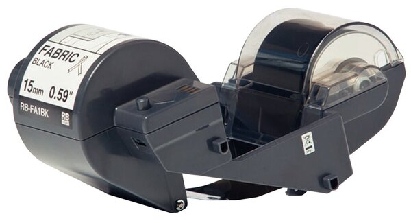 Textilfarbband, RB-FA1BK, 15 mm breit / 300 m lang, schwarz, für Tape Creator TP-M5000N