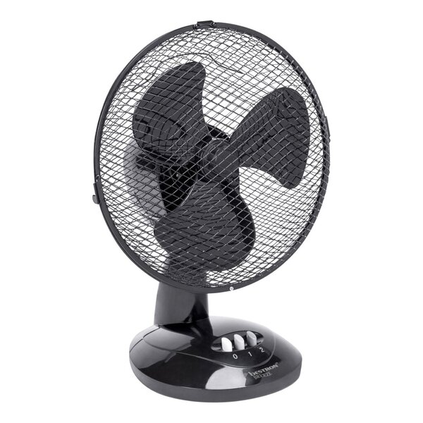 Tischventilator Durchmesser 27cm schwarz, 30 Watt, 2 Geschwindigkeiten,