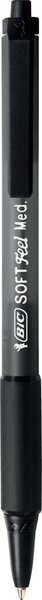 Kugelschreiber Soft Feel Clic Grip, Schaft schwarz, Kunststoff, Mine 0,4 mm, schwarz