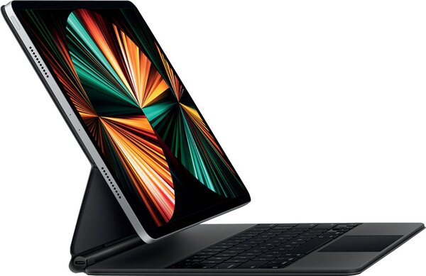 Magic Keyboard für iPad Pro, 12.9", deutsch, schwarz, schützt Vorder- und Rückseite, frei schwebendes Design, magnetische Befestigung