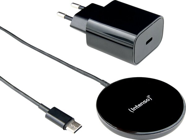 Magnetic Wireless Charger MB1, Aluminiumgehäuse, magnetisches Induktionsladepad Oberfläche aus gehärtetem Glas, schwarz