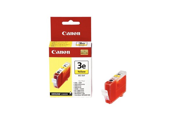 Tintentank BCI-3e, für Canon Drucker, ca. 390 Seiten, gelb