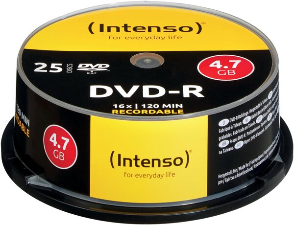 Rohling DVD-R, 4,7 GB, 16x, 25er Spindel