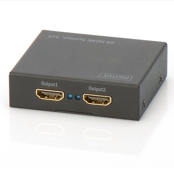 4K HDMI Splitter 1 auf 2, 1 Eingang / 2 Ausgänge (HDMI Buchsen)