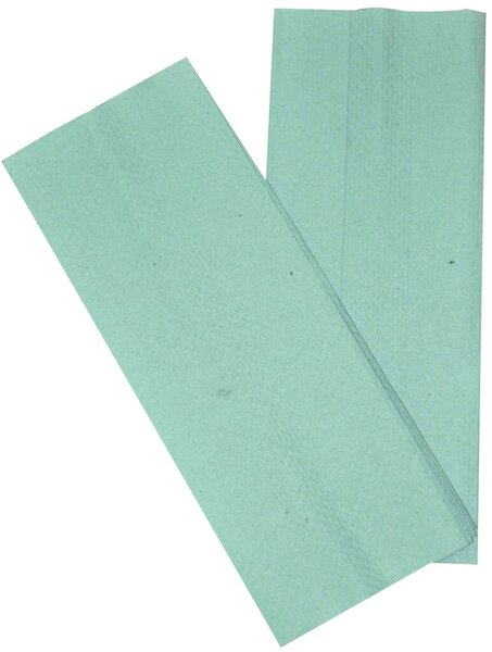 Handtuchpapier, 22,5 x 31 cm, Falzung C-Falz, 1-lagig, grün, Recycling, geprägt, 24 Pack à 156 Blatt/Karton