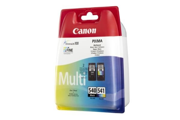 Multipack Tintenpatrone PG-540 / CL-541, für Canon Drucker, 2 x ca. 180 Seiten, BK/C/M/Y