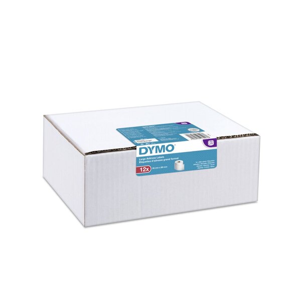 Adressetikettenrolle 36 x 89 mm, weiß, für LableWriter, permanent haftend, 260 Etiketten je Rolle, 12 Rollen