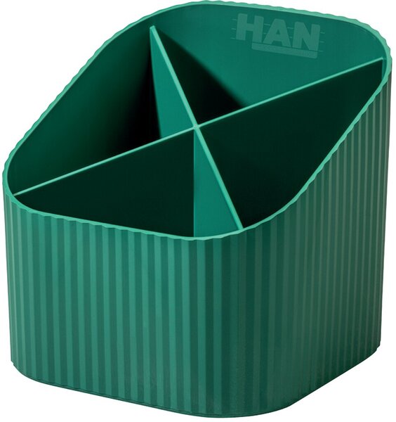 Schreibtischköcher KARMA, öko-grün, 80 - 100 % Recyclingmaterial